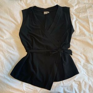 ASOS sleeveless black wrap top 16
